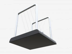 Newton Cradle Balance Steel Balls 01 3D Model