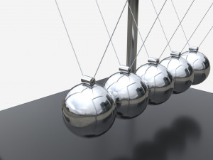Newton Cradle Balance Steel Balls 01 Modelo 3D