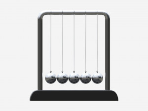 Newton Cradle Balance Steel Balls 01 Modelo 3D
