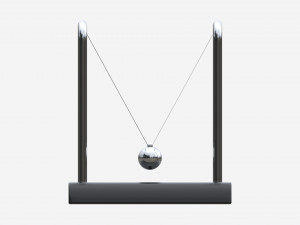 Newton Cradle Balance Steel Balls 01 Modelo 3D