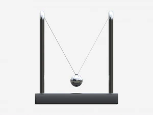 Newton Cradle Balance Steel Balls 01 3D Model