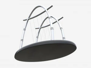 Newton Cradle Balance Steel Balls 02 3D Model