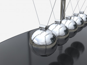 Newton Cradle Balance Steel Balls 02 Modelo 3D