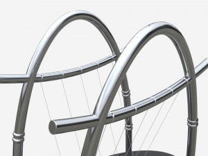 Newton Cradle Balance Steel Balls 02 Modelo 3D