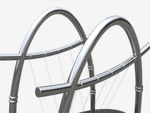 Newton Cradle Balance Steel Balls 02 3D Model