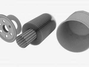 Oil filter 3D Model