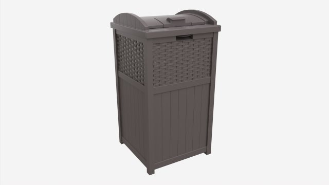 Outdoor trash can 3D मॉडल .c4d .max .obj .3ds .fbx .stl .blend 