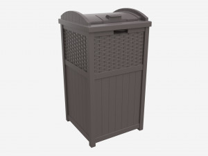 Outdoor trash can 3D Model
