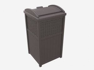 Outdoor trash can 3D मॉडल