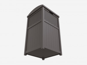 Outdoor trash can 3D मॉडल
