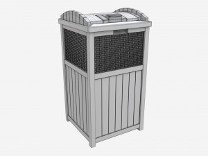 Outdoor trash can 3D मॉडल