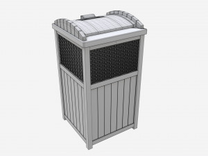 Outdoor trash can 3D मॉडल
