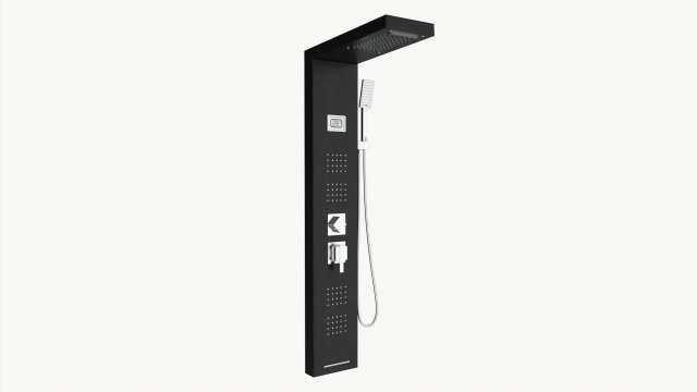 Panel Tower Faucet System With Display 01 3D Model .c4d .max .obj .3ds .fbx .stl .blend 