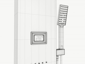 Panel Tower Faucet System With Display 01 3D Model