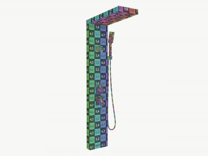 Panel Tower Faucet System With Display 01 3D Model