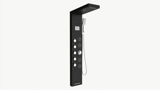 Panel Tower Faucet System With Display 02 Modelo 3D .c4d .max .obj .3ds .fbx .stl .blend 