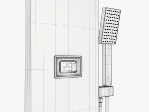Sistema de torneira de torre de painel com display 02 Modelo 3D
