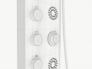 Panel Tower Faucet System With Display 02 Modelo 3D