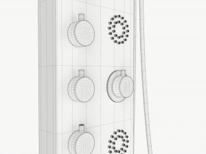Sistema de torneira de torre de painel com display 02 Modelo 3D