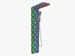 Sistema de torneira de torre de painel com display 02 Modelo 3D