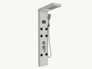 Panel Tower Faucet System With Display 03 3D Model