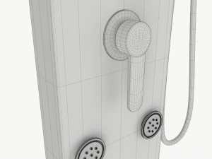 Panel Tower Faucet System With Display 03 3D Model