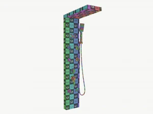 Panel Tower Faucet System With Display 03 3D Model