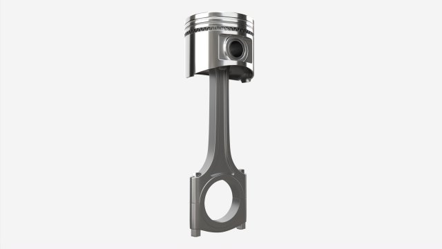 Piston with rod 3D मॉडल .c4d .max .obj .3ds .fbx .stl .blend 