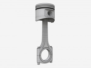 Piston with rod 3D मॉडल