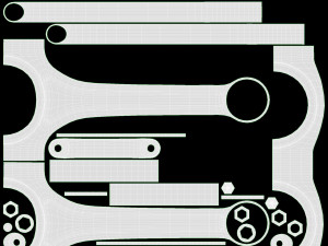 Piston with rod 3D मॉडल