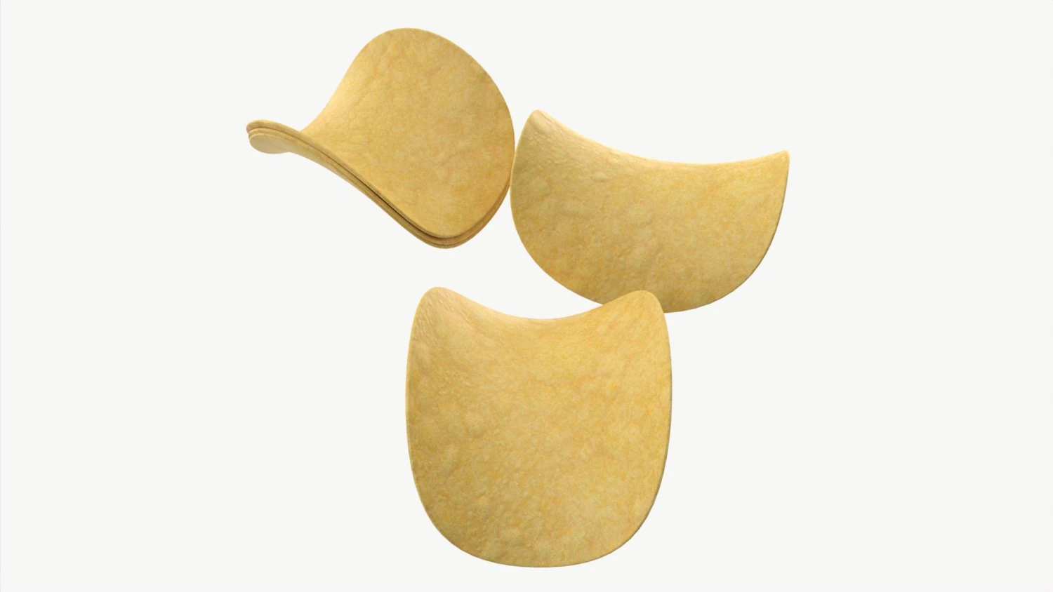 Potato chips 01 3D Model .c4d .max .obj .3ds .fbx .stl .blend