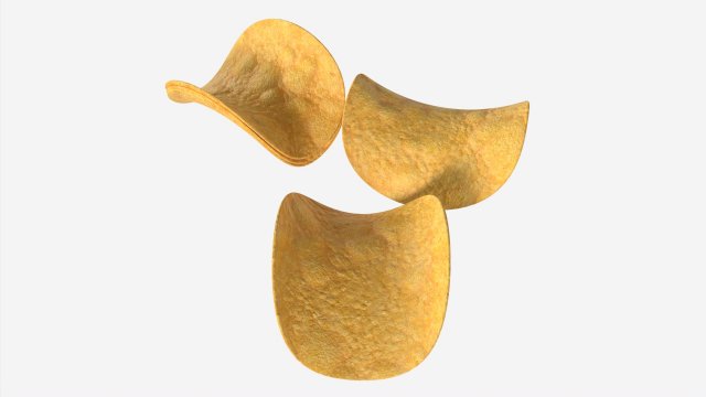 Potato chips 03 3D-Modell .c4d .max .obj .3ds .fbx .stl .blend 