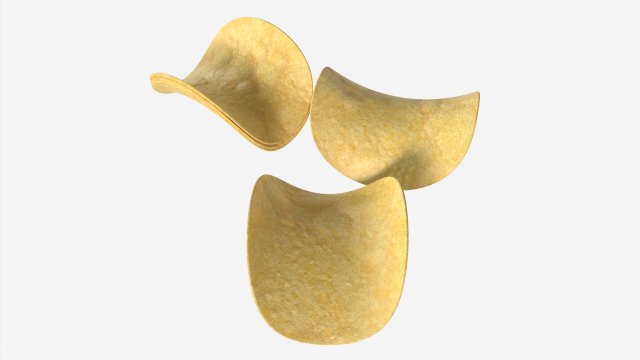 Potato chips 04 3D-Modell .c4d .max .obj .3ds .fbx .stl .blend 