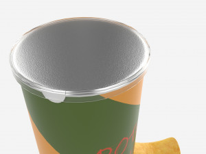 Potato chips with tube packaging Modèle 3D