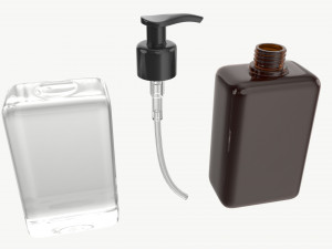 Pump dispenser bottle mockup 01 Model 3D