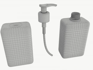 Pump dispenser bottle mockup 01 3D Model