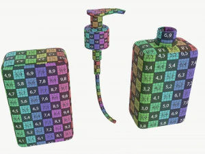 Pump dispenser bottle mockup 01 3D Model