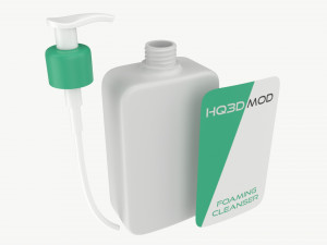 Pump dispenser bottle mockup 02 3D Model