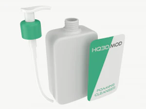 Pump dispenser bottle mockup 02 3D Model