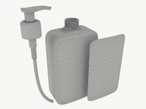 Pump dispenser bottle mockup 02 3D Model