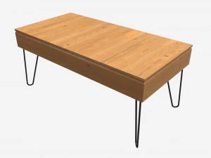 長方形コーヒーテーブル 02 3Dモデル