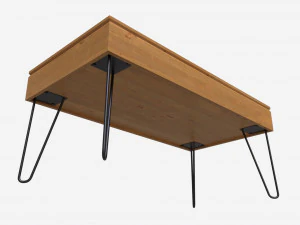 長方形コーヒーテーブル 02 3Dモデル