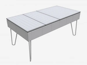 長方形コーヒーテーブル 02 3Dモデル