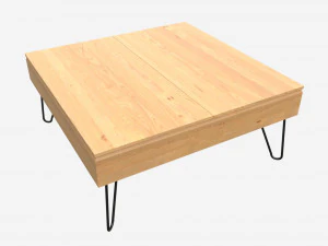 長方形コーヒーテーブル 03 3Dモデル