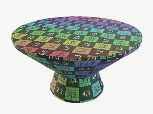 Round Coffee Table 03 3Dモデル