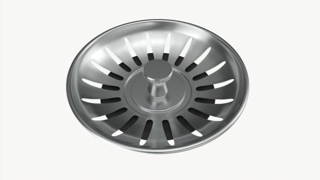 Sink Filter Waste Plug 3D Model .c4d .max .obj .3ds .fbx .stl .blend 