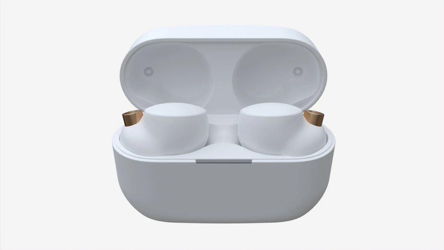 SONY Wireless Earbuds WF-1000XM4 white 3D Model .c4d .max .obj .3ds .fbx .stl .blend