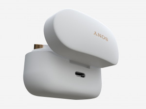 SONY Wireless Earbuds WF-1000XM4 white Modello 3D