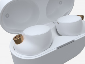 SONY Wireless Earbuds WF-1000XM4 white Modello 3D