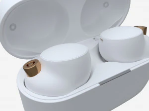SONY Wireless Earbuds WF-1000XM4 white 3D Model
